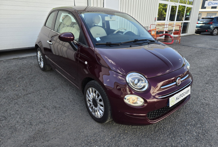 FIAT 500 1.2 8v 69ch Eco Pack Lounge * faible kilométrage* distribution neuve* carplay *            