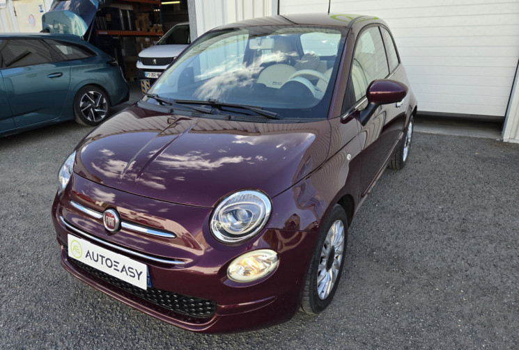 FIAT 500 1.2 8v 69ch Eco Pack Lounge * faible kilométrage* distribution neuve* carplay *            