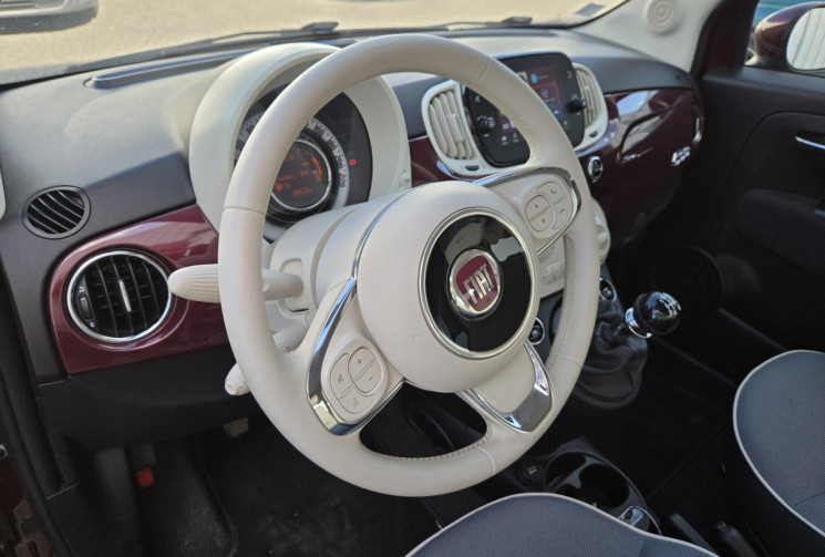 FIAT 500 1.2 69ch Eco Pack Lounge * Faible kilométrage* Distribution Neuve* Carplay