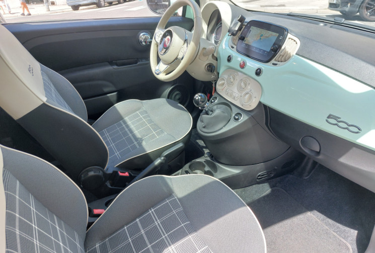 FIAT 500 1.2 MPI 69 CH LOUNGE toit pano 30500 kms