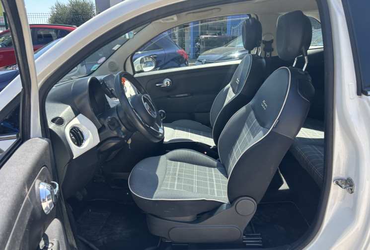 FIAT 500 II (2) 1.2 8V 69 Ch LOUNGE * TOIT PANORAMIQUE * RADAR ARR