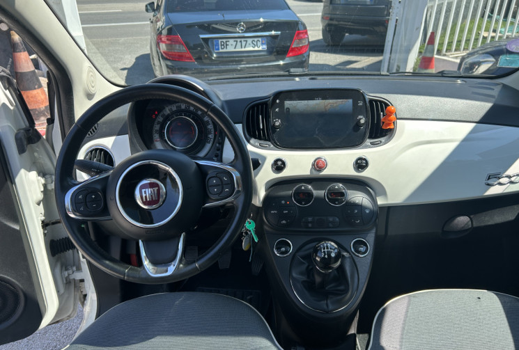 FIAT 500 II (2) 1.2 8V 69 Ch LOUNGE * TOIT PANORAMIQUE * RADAR ARR