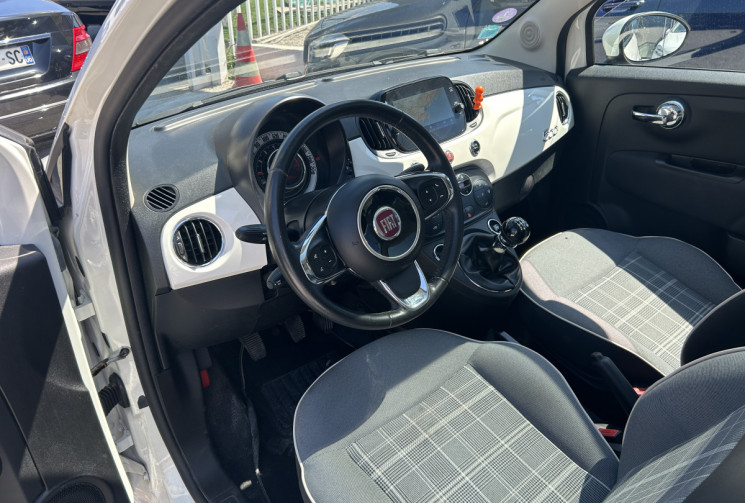 FIAT 500 II (2) 1.2 8V 69 Ch LOUNGE * TOIT PANORAMIQUE * RADAR ARR