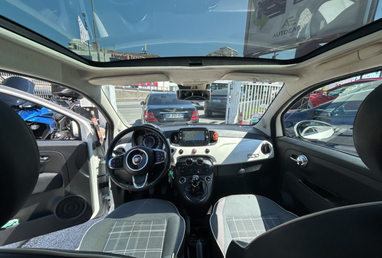 FIAT 500 II (2) 1.2 8V 69 Ch LOUNGE * TOIT PANORAMIQUE * RADAR ARR