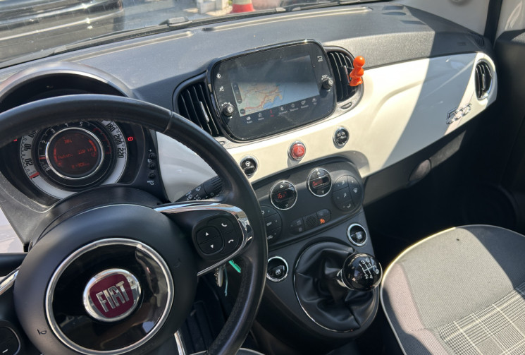 FIAT 500 II (2) 1.2 8V 69 Ch LOUNGE * TOIT PANORAMIQUE * RADAR ARR