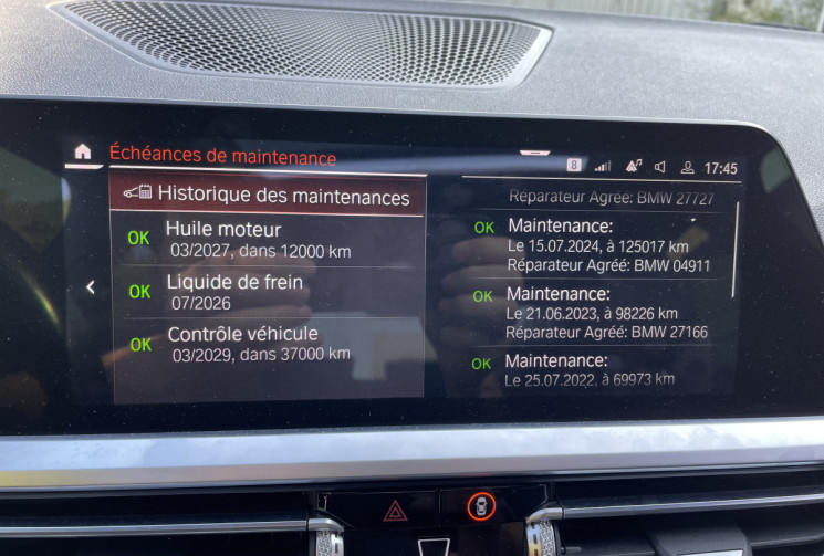 BMW Série 3 330dA 265 ch M Sport/Live Cockpit/Apple Carplay/Freins M/Toit Ouv/Affichage Tete Haute