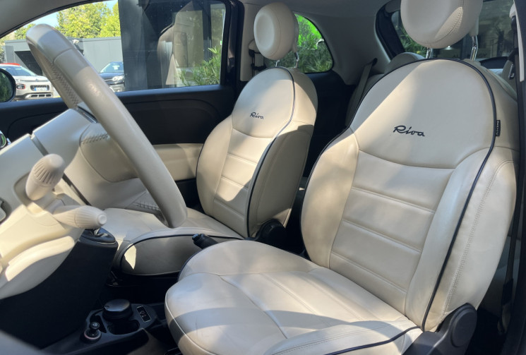 FIAT 500 0.9 TwinAir 105 RIVA / Toit ouvrant / GPS / Clim Auto / Moteur à Chaine