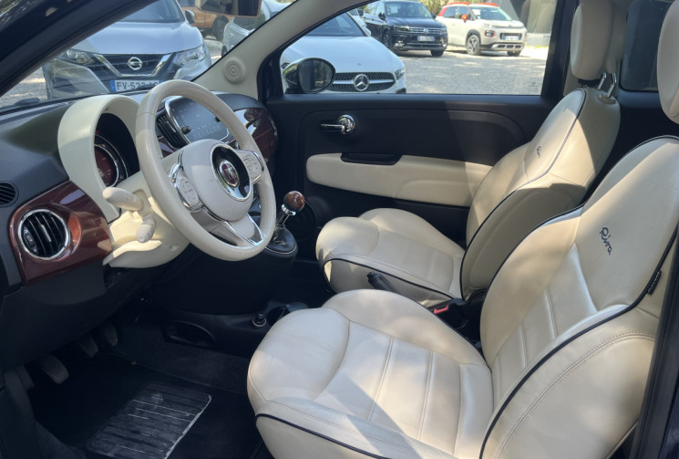 FIAT 500 0.9 TwinAir 105 RIVA / Toit ouvrant / GPS / Clim Auto / Moteur à Chaine