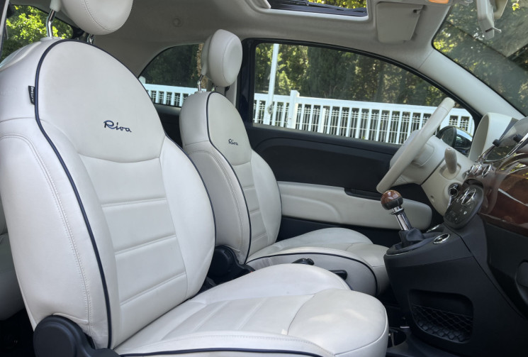 FIAT 500 0.9 TwinAir 105 RIVA / Toit ouvrant / GPS / Clim Auto / Moteur à Chaine