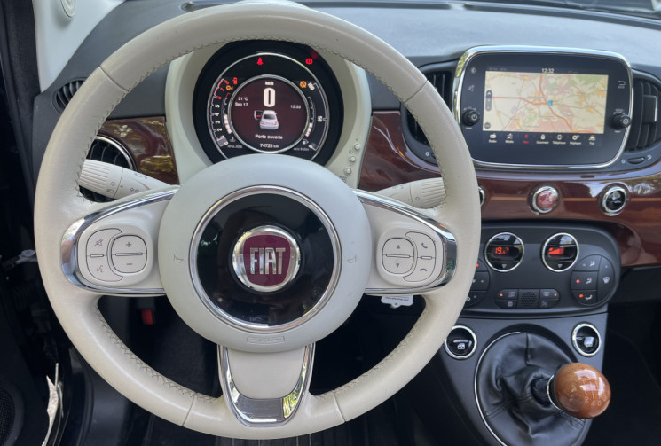 FIAT 500 0.9 TwinAir 105 RIVA / Toit ouvrant / GPS / Clim Auto / Moteur à Chaine