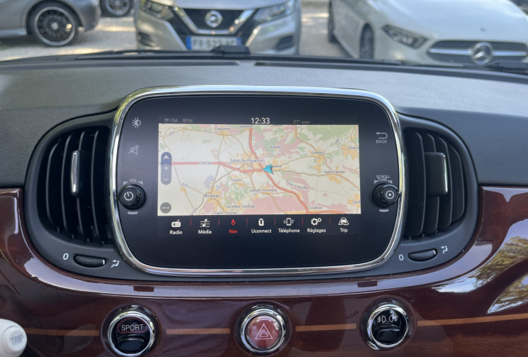 FIAT 500 0.9 TwinAir 105 RIVA / Toit ouvrant / GPS / Clim Auto / Moteur à Chaine