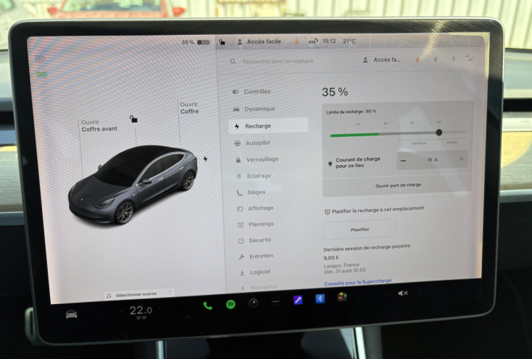 Tesla Model 3 STANDARD Plus 325cv Propulsion RWD * Origine France