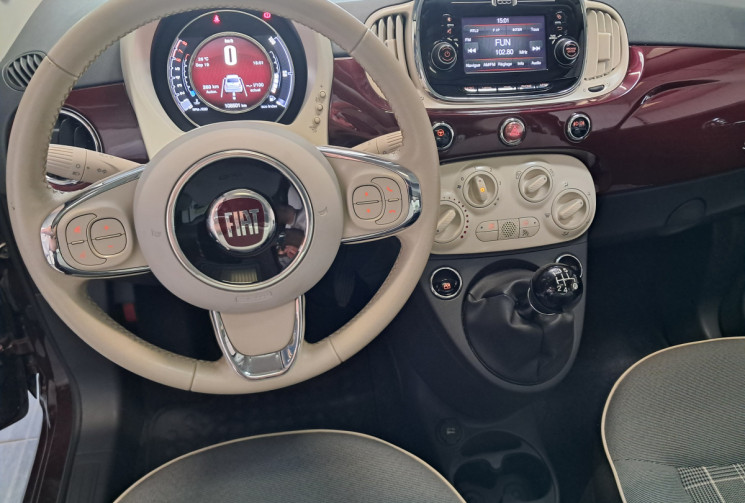 FIAT 500 II 1.2 8V 69 CV LOUNGE - TBE - SUIVI ENTRETIEN DISTRI OK - GARANTIE -