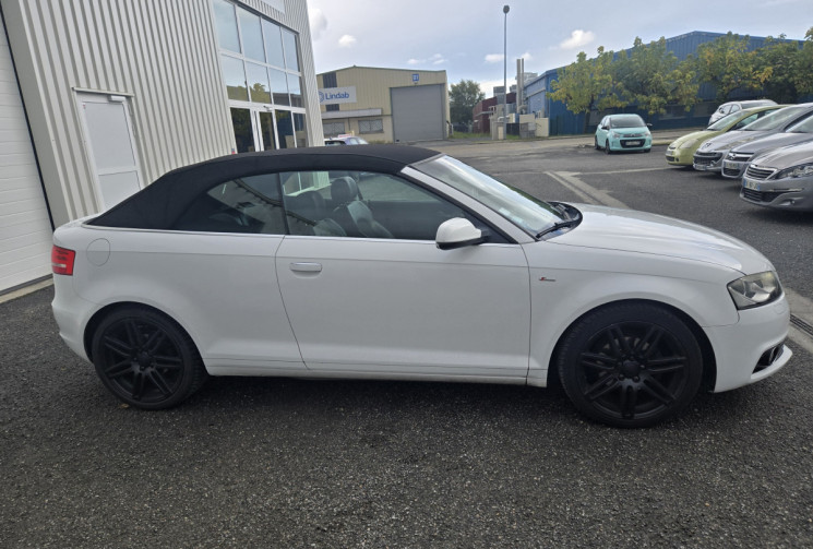 Audi A3 Cabriolet  2.0 TDi CR 16V FAP 140 cv S-LINE * Origine France * distribution neuve  * TBE *