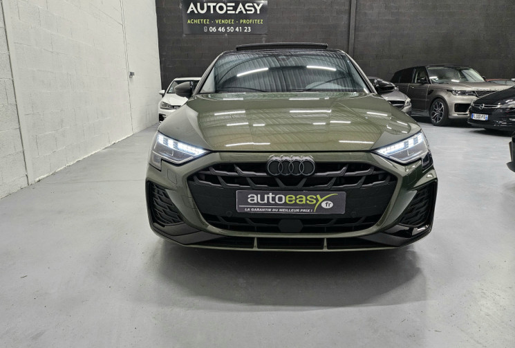 Audi A3 sportback 35 tdi 150 cv s line / pack black / toit pano / carplay / gar const 06.2027 