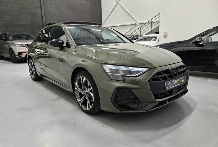Audi A3 sportback 35 tdi 150 cv s line / pack black / toit pano / carplay / gar const 06.2027 