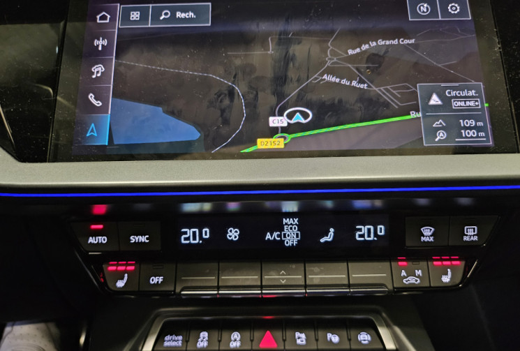 Audi A3 sportback 35 tdi 150 cv s line / pack black / toit pano / carplay / gar const 06.2027 