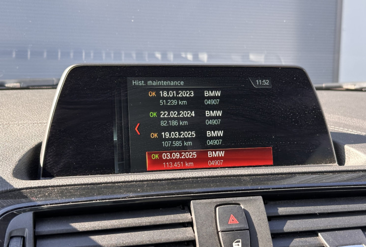 BMW Série 1 (F20) LCI 116d BVA8 Business Design - SUIVI COMPLET BMW 