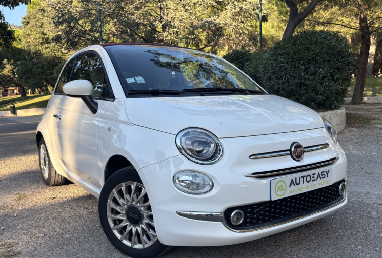 FIAT 500C 1.2L 69 CH - CLIM - BLUETOOTH - REGULATEUR - CT VIERGE