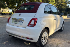 FIAT 500C 1.2L 69 CH - CABRIOLET - CLIM - BLUETOOTH - REGULATEUR - CT VIERGE - DISTRIB FAITE