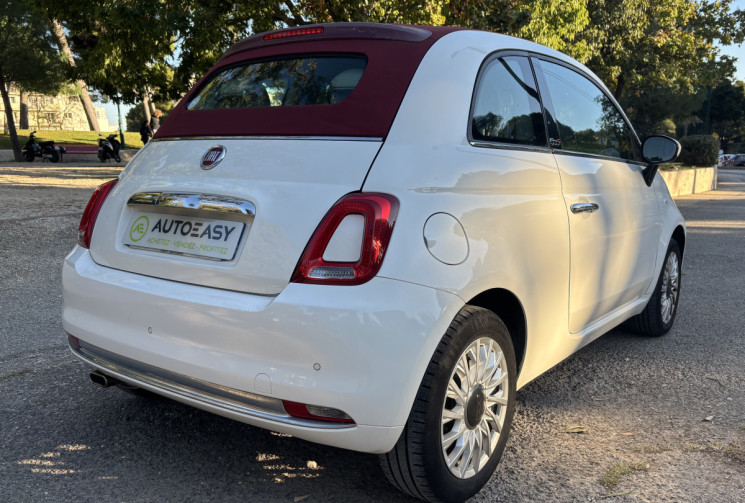 FIAT 500C 1.2L 69 CH - CABRIOLET - CLIM - BLUETOOTH - REGULATEUR - CT VIERGE - DISTRIB FAITE