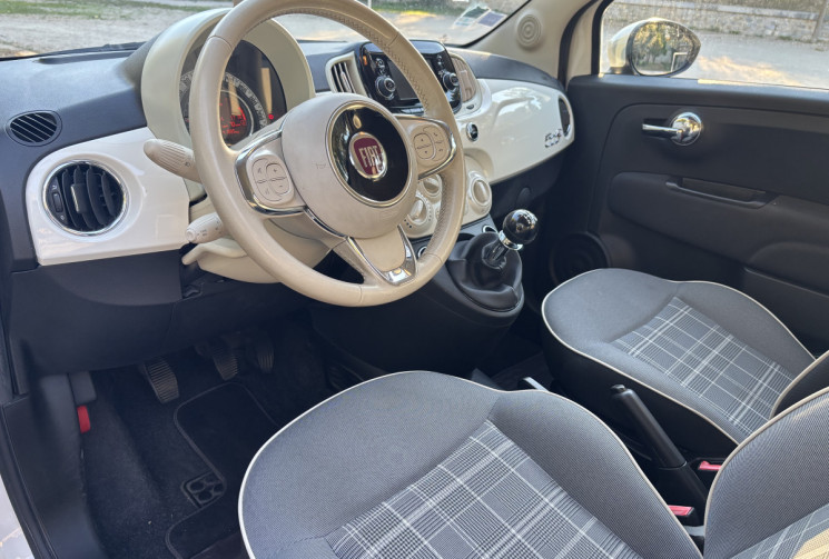 FIAT 500C 1.2L 69 CH - CABRIOLET - CLIM - BLUETOOTH - REGULATEUR - CT VIERGE - DISTRIB FAITE