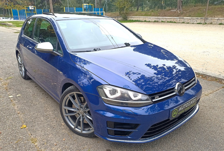 Volkswagen Golf 7 VII R 2.0L 300CH 4MOTION - FRANCAISE - BVM - TOIT OUVRANT - CARPLAY - BLEU LAPIZ