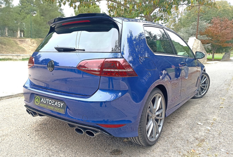 Volkswagen Golf 7 VII R 2.0L 300CH 4MOTION - FRANCAISE - BVM - TOIT OUVRANT - CARPLAY - BLEU LAPIZ