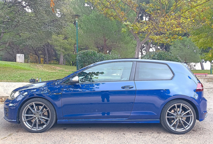 Volkswagen Golf 7 VII R 2.0L 300CH 4MOTION - FRANCAISE - BVM - TOIT OUVRANT - CARPLAY - BLEU LAPIZ