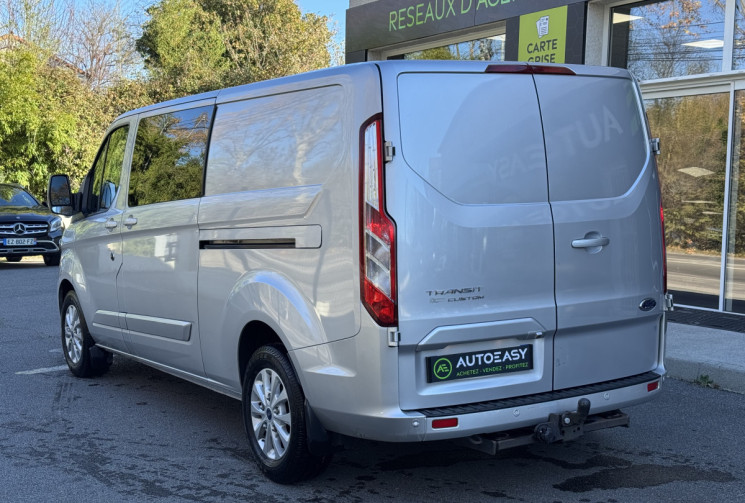 Ford TRANSIT CUSTOM FG Limited 2.0 EcoBlue 130 ch 320 L2H1 Cabine Approfondie 6 Places / 22908€ HT