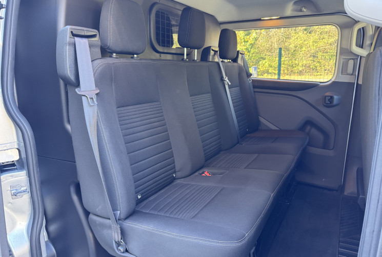 Ford TRANSIT CUSTOM FG Limited 2.0 EcoBlue 130 ch 320 L2H1 Cabine Approfondie 6 Places / 22908€ HT