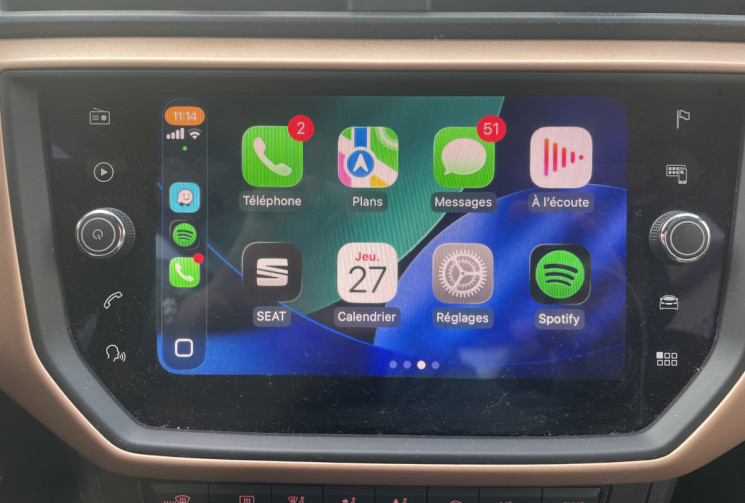 SEAT Ibiza V 1.0 EcoTSI 95 ch Xcellence/Apple Carplay/Radar AV et AR/Jnt Alu 15 /Enceinte Beats