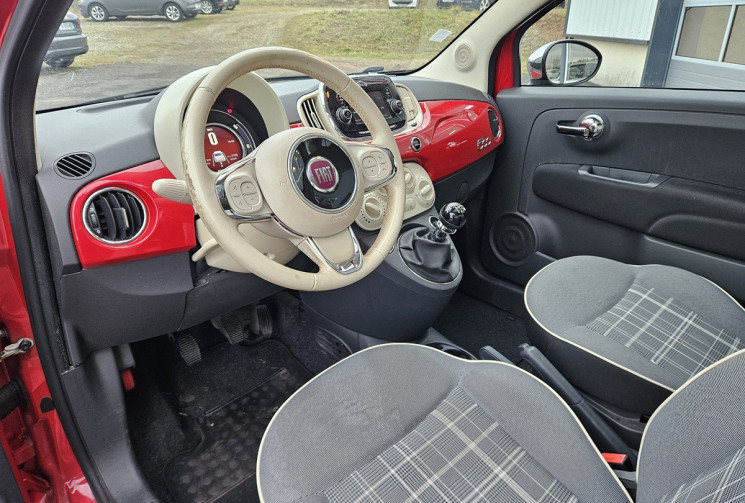 FIAT 500 1.2 8V 69 TOIT PANO RADARS