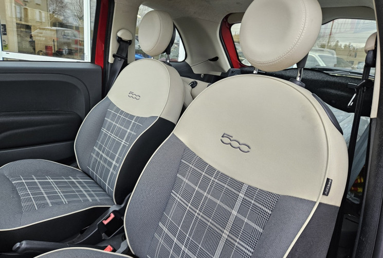 FIAT 500 1.2 8V 69 TOIT PANO RADARS