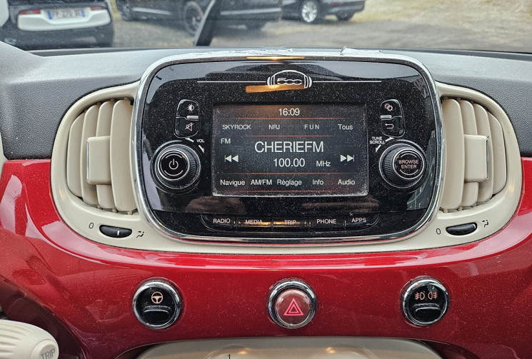 FIAT 500 1.2 8V 69 TOIT PANO RADARS