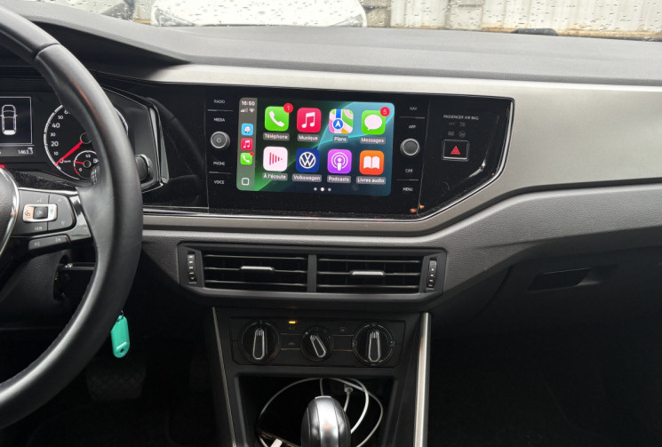 Volkswagen Polo VI 95 cv 1.0 TSI DSG7  * Carplay * Radars * Régul Adaptatif * Entretien Volkswagen