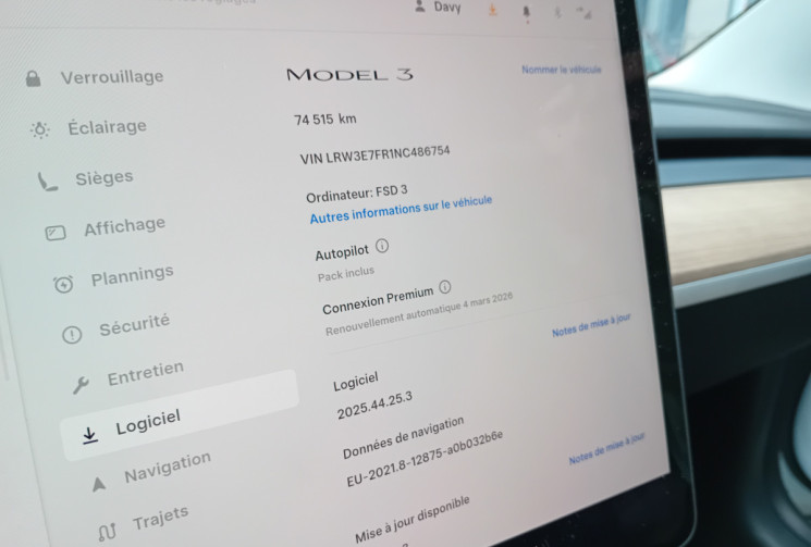Tesla Model 3 Phase 2 Standard Propulsion 275 cv - Parfait état - AMD RYZEN - Pompe à chaleur - 