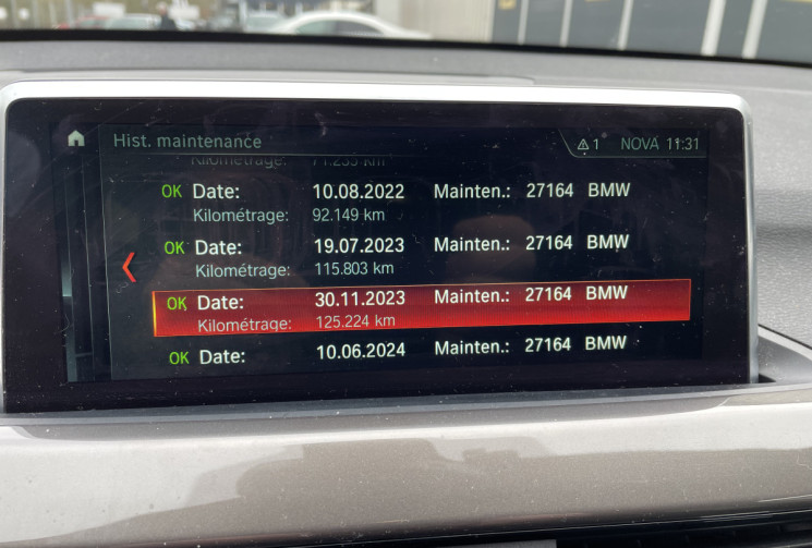 BMW X1 xDrive20dA 190 ch xLine / HUD / Caméra / JA + Pneus hiver