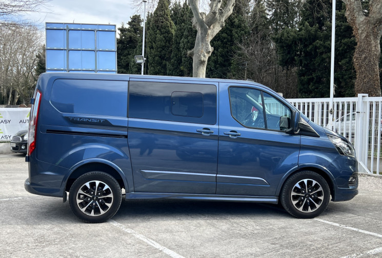 Ford Transit Custom 2.0 EcoBlue 170 L1H1 Sport BVA 5 Places / Garantie 2028 / Attelage / Caméra 