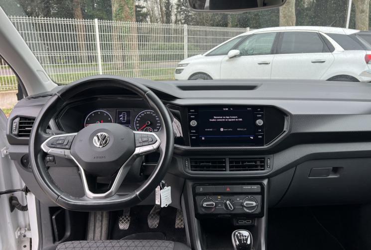 Volkswagen T-Cross 1.0 TSI 95 Lounge BVM5 / 2ème Main / Caméra / Carplay / ACC / Angles Morts