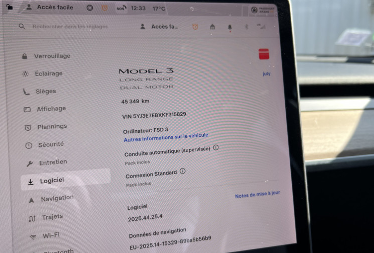 Tesla Model 3 Dual Motor 441cv Long Range AWD 75kwh * FRANÇAISE * Visible sur Parc LE HAILLAN