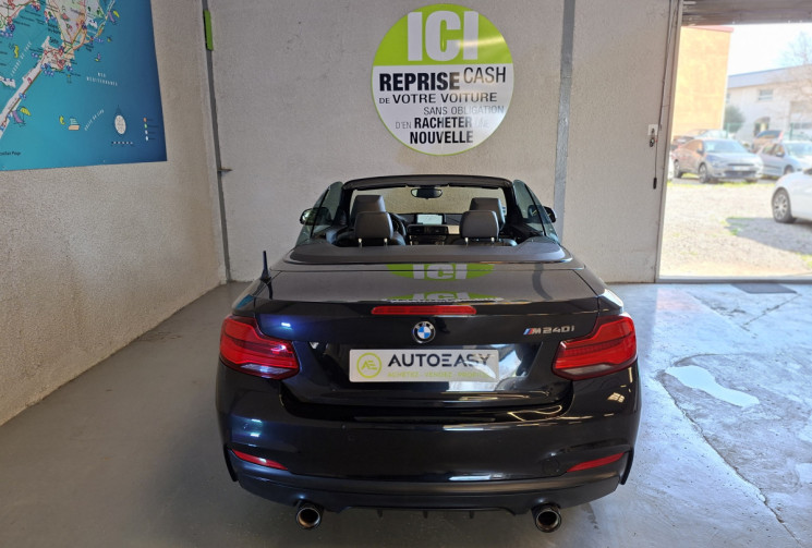 BMW Série 2 Cabriolet M SPORT 240i 340 CH  B58 6 CYLINDRES CAPOTE GRIS GRAPHIQUE