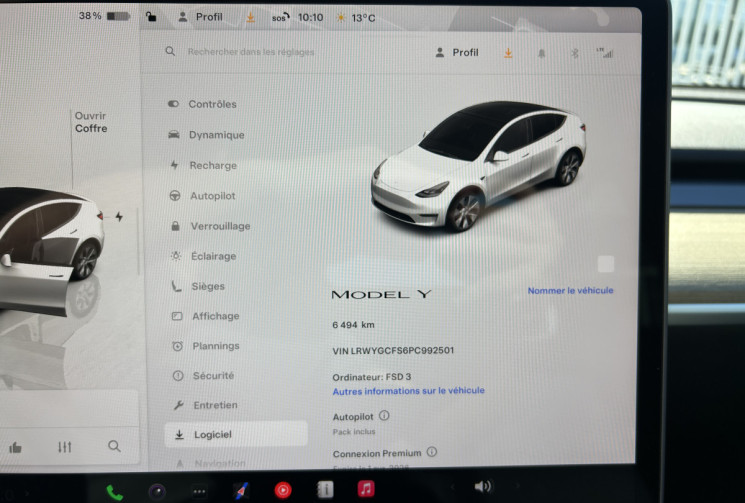 Tesla Model Y (2) 295 Ch AUTONOMIE STANDARD RWD 62.5 KWH * 1ER MAIN * FAIBLE KILOMETRE 