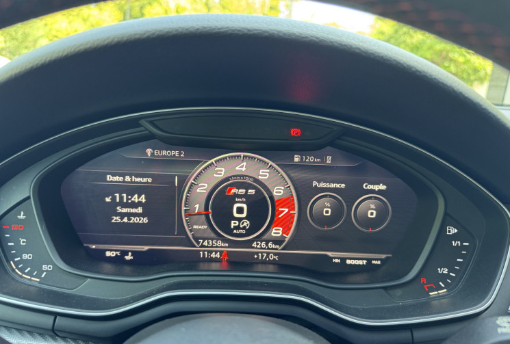 Audi RS5 Sportback 2.9 V6 TFSi 450 Quattro Tiptronic 8 / Immat FR / Toit ouvrant / B&O / 360° / HUD 