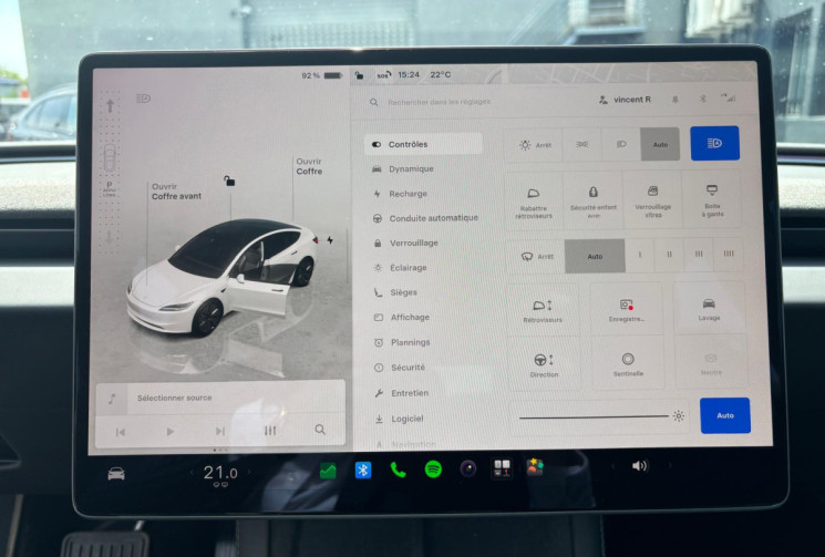 Tesla Model 3 STANDAR RANGE RWD / JANTES 20 POUCES / 15700 KMS / GARANTIE TESLA 11/2027