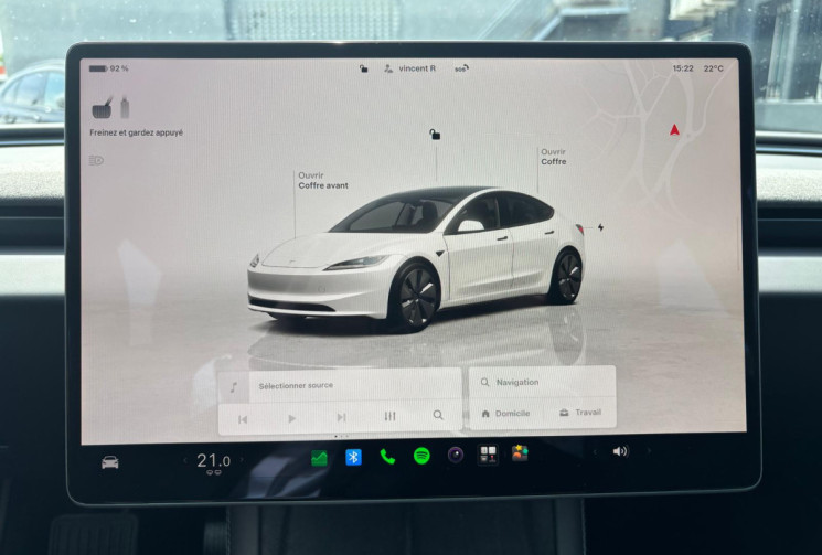 Tesla Model 3 STANDAR RANGE RWD / JANTES 20 POUCES / 15700 KMS / GARANTIE TESLA 11/2027