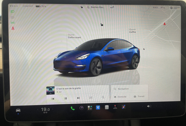 Tesla Model 3 Electrique 281ch 281ch Standard - 2022 - Toit Panoramique - Suivi complet - Première m