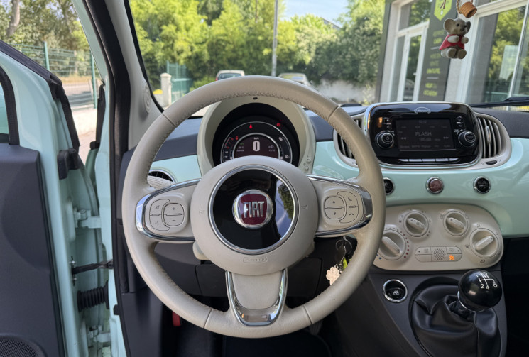 FIAT 500  LOUNGE 1.2 MPi 69 ch / Toit Panoramique / Bluetooth / Entretien et distribution à jour