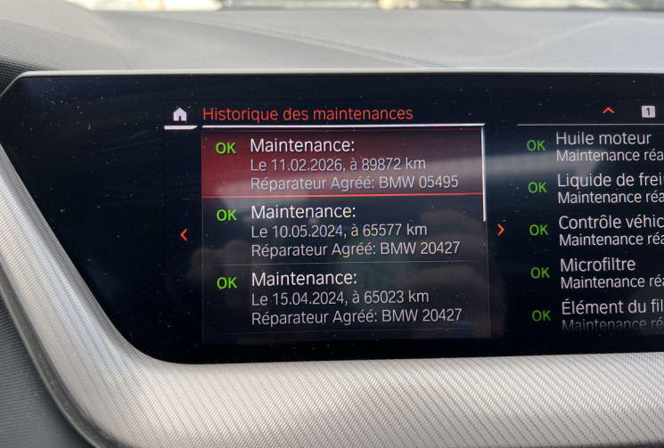 BMW Série 1 120d 190 cv * M sport * Alcantara F1 * Caméra * ACC * Carplay * Origine FRANCE