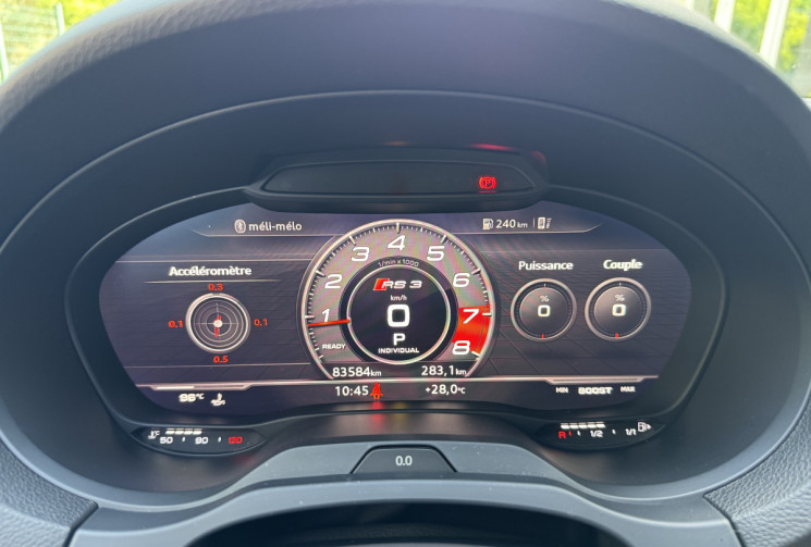 Audi RS3 SPORTBACK 8V2 DAZA 2.5 TFSi 400 Quattro S-Tronic / Toit ouvrant / B&O / Camera / Gris Nardo
